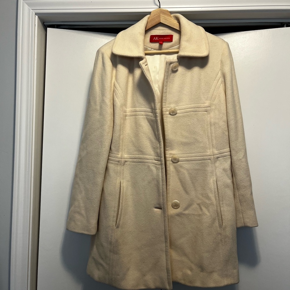 Anne Klein Women's Cream Coat